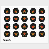 Sticker Rond Soviet Union Communist Star Flag (Feuille)