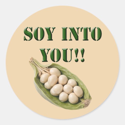 Sticker Rond Soy Into You : A Vegan Love Story, (Devant)