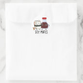 Sticker Rond Soy Mates Funny Soy Sauce Pun (Sac)