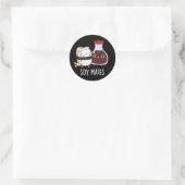 Sticker Rond Soy Mates Funny Soy Sauce Pun Dark BG (Sac)