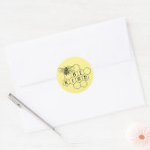 Sticker Rond Soyez Bumble Bee Yellow Polka Dot (Enveloppe)
