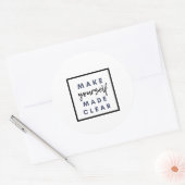 Sticker Rond Soyez clair (Enveloppe)