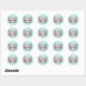 Sticker Rond Soyez des Loisirs roses et bleus (Feuille)