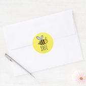 Sticker Rond Soyez en sécurité, abeille mignonne (Enveloppe)