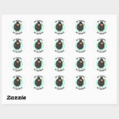 Sticker Rond Soyez Ewenique Funny Sheep Pun (Feuille)