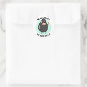 Sticker Rond Soyez Ewenique Funny Sheep Pun (Sac)