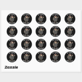 Sticker Rond Soyez Ewenique Funny Sheep Pun Dark BG (Feuille)