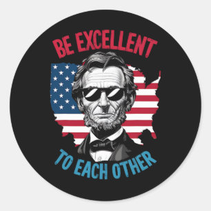 Sticker Rond Soyez excellents les uns envers les autres Carte d