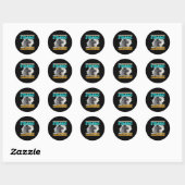 Sticker Rond Soyez forts et courageux - Llama (Feuille)