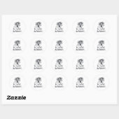 Sticker Rond Soyez fou soyez authentique (Feuille)