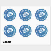 Sticker Rond Soyez Gentil Avec Vous - ABNTY.COM Bleu (Feuille)