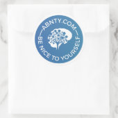 Sticker Rond Soyez Gentil Avec Vous - ABNTY.COM Bleu (Sac)