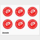 Sticker Rond Soyez Gentil Avec Vous - ABNTY.COM Rouge (Feuille)
