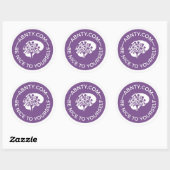 Sticker Rond Soyez Gentil Avec Vous-Même - ANBTY.COM Purple (Feuille)