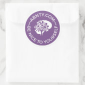 Sticker Rond Soyez Gentil Avec Vous-Même - ANBTY.COM Purple (Sac)