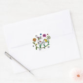 Sticker Rond Soyez gentil Citer Mignonne Typographie (Enveloppe)