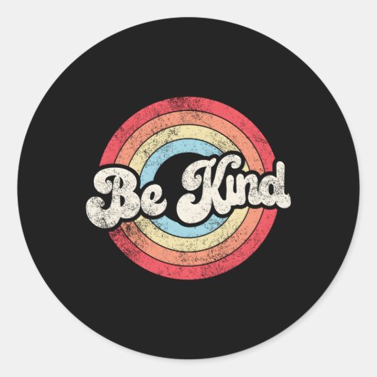 Sticker Rond Soyez gentil et inspirateur positif (Devant)
