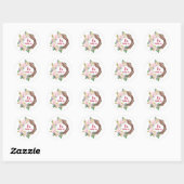 Sticker Rond Soyez gentil Message (Feuille)