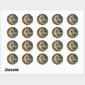 Sticker Rond Soyez Gentil Rétro (Feuille)