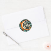 Sticker Rond Soyez Gentil Rétro (Enveloppe)