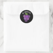 Sticker Rond Soyez Graphique Positive Grape Pun Dark BG (Sac)