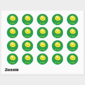 Sticker Rond Soyez Heureux ! (Feuille)