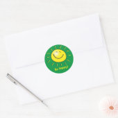 Sticker Rond Soyez Heureux ! (Enveloppe)