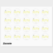 Sticker Rond Soyez heureux (Feuille)