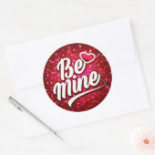 Sticker Rond Soyez la mienne Valentine (Enveloppe)