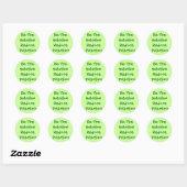 Sticker Rond Soyez La Solution Pour Réduire La Pollution (Feuille)