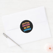 Sticker Rond Soyez Le Changement Et Faites Une Différence Autou (Enveloppe)