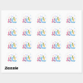 Sticker Rond Soyez le changement mondial (Feuille)