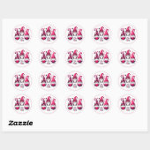 Sticker Rond Soyez le mien Valentine Gnomes (Feuille)