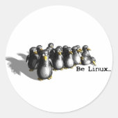 Sticker Rond Soyez Linux (Devant)