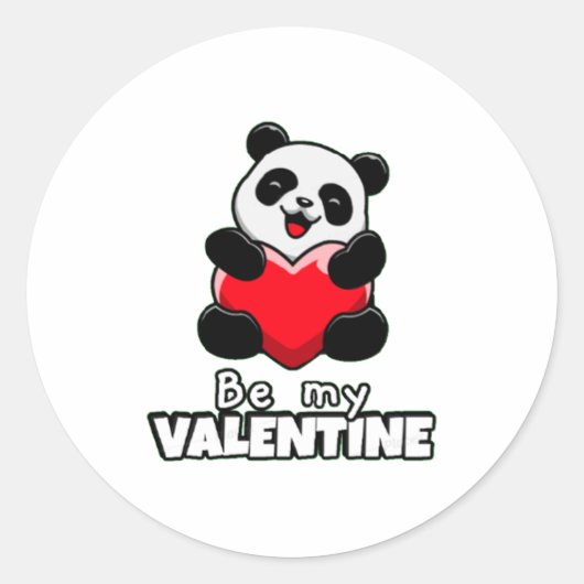Sticker Rond Soyez ma VALENTINE (Devant)