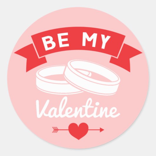 Sticker Rond Soyez Mes Anneaux Valentine (Devant)