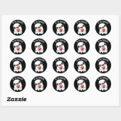 Sticker Rond Soyez Mon Boo Funny Ghost Pun Dark BG (Feuille)