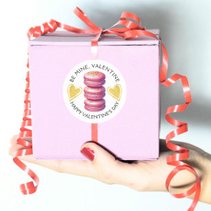 Sticker Rond Soyez mon Heureuse Sainte-Valentin Valentine Macar