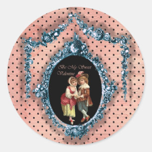 Sticker Rond Soyez mon Valentine doux