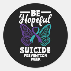 Sticker Rond Soyez optimiste Semaine de prévention du suicide S