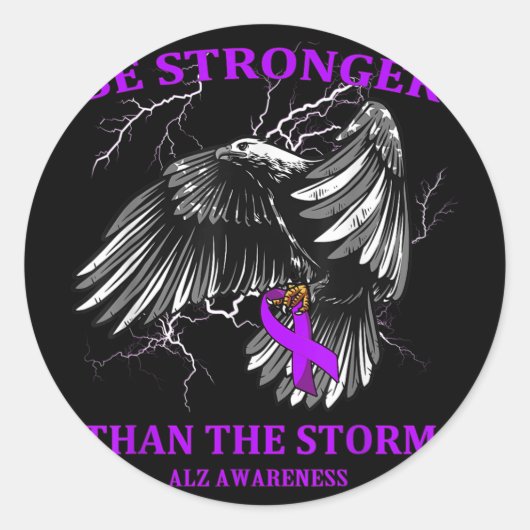 Sticker Rond Soyez Plus Forte Que La Tempête Heimer (Devant)