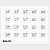 Sticker Rond Soyez plus gentil avec les bactéries (Feuille)