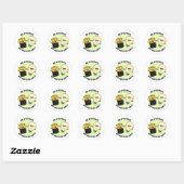 Sticker Rond Soyez Positif Peu Importe Watt Funny Science Pun (Feuille)