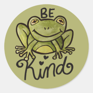 Sticker Rond Soyez une grenouille