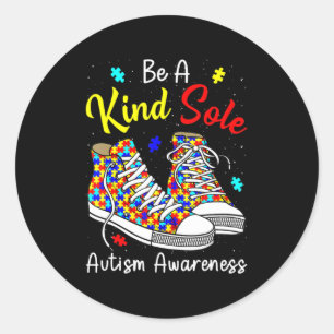 Sticker Rond Soyez Une Sensibilisation sur l'autisme Sole Sind