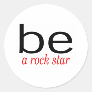 Sticker Rond Soyez une vedette du rock