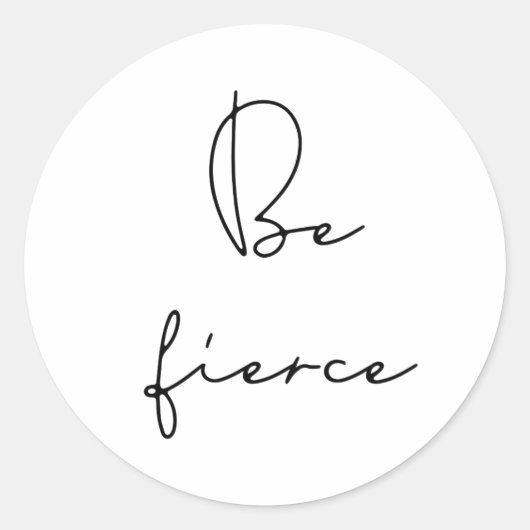 Sticker Rond Soyez virulent en noir (Devant)