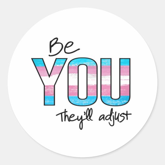 Sticker Rond Soyez vous ils s'adapteront (Devant)