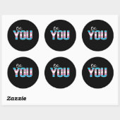 Sticker Rond Soyez Vous - Trans -blanc (Feuille)