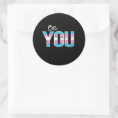 Sticker Rond Soyez Vous - Trans -blanc (Sac)